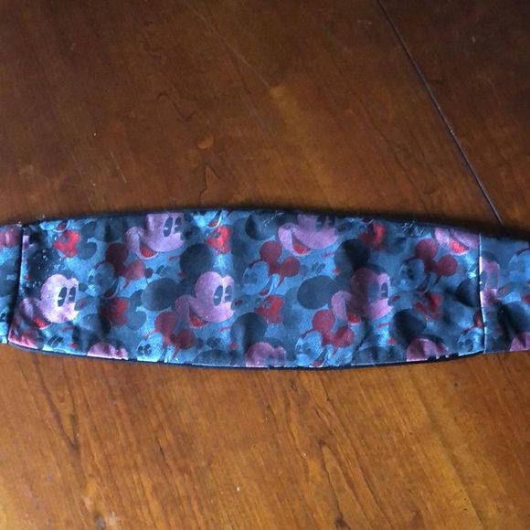 Balancine Presents Tie Works Disney Cummerbund Black, grey, and red Mickey Mouse - Picture 13 of 13